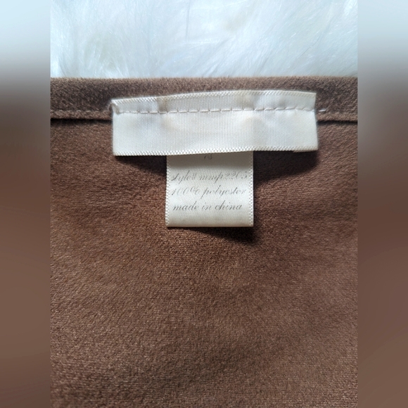 Faux Suede Tan Fringe Wrap - Picture 7 of 7